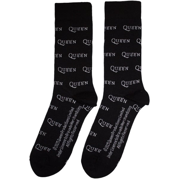 Queen Unisex Adult Repeat Logo Socks