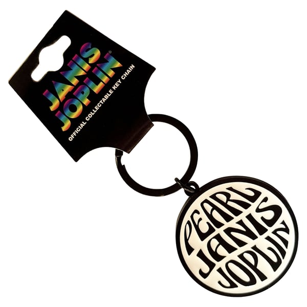Janis Joplin Pearl Emblem Keyring