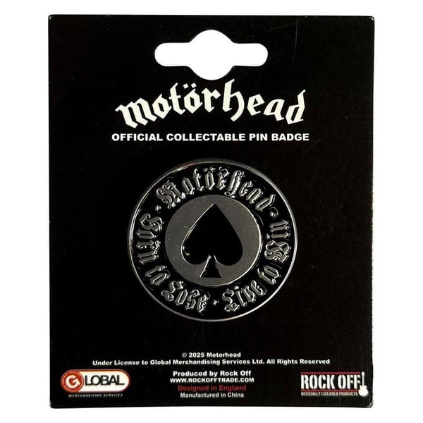 Motorhead Born To Lose Pin Badge