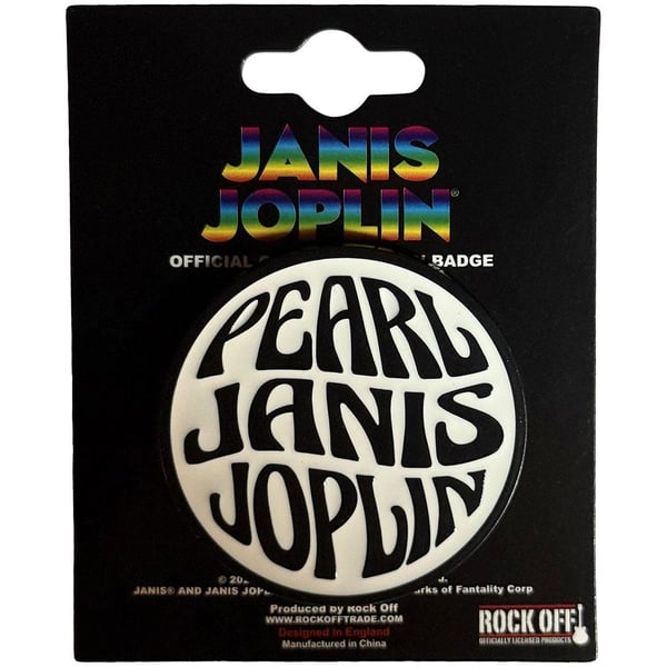 Janis Joplin Pearl Pin Emblem Badge
