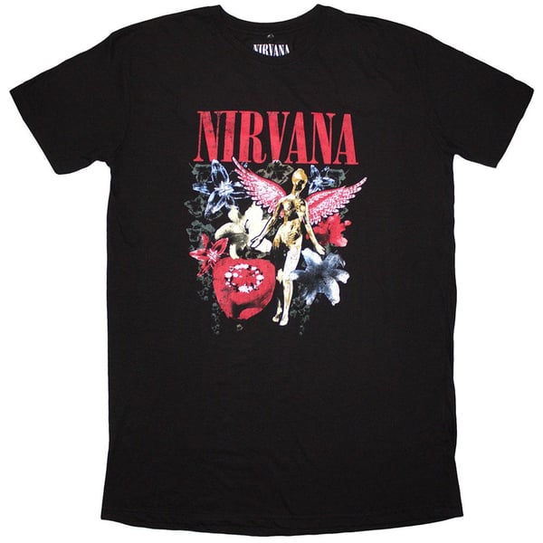 Nirvana Naisten/Neitojen In Utero Vintage Collage T-paitamekko Nirvana Naisten/Neitojen In Utero Vintage Collage T-paitamekko