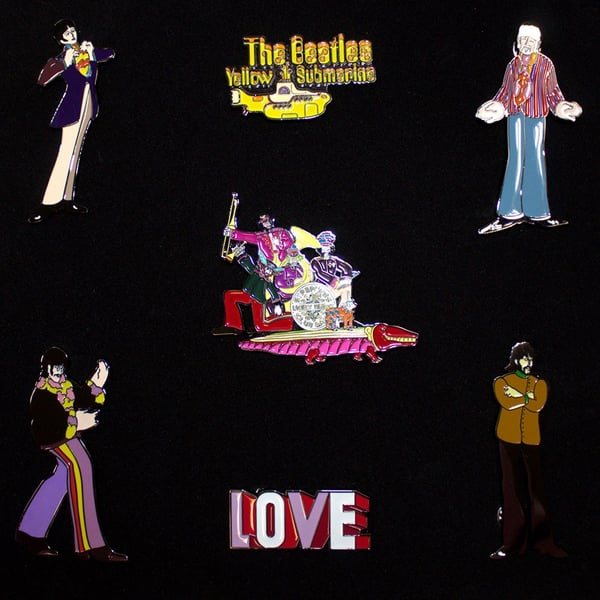 The Beatles Yellow Submarine Band Pin Badge Set (Pack of 7)