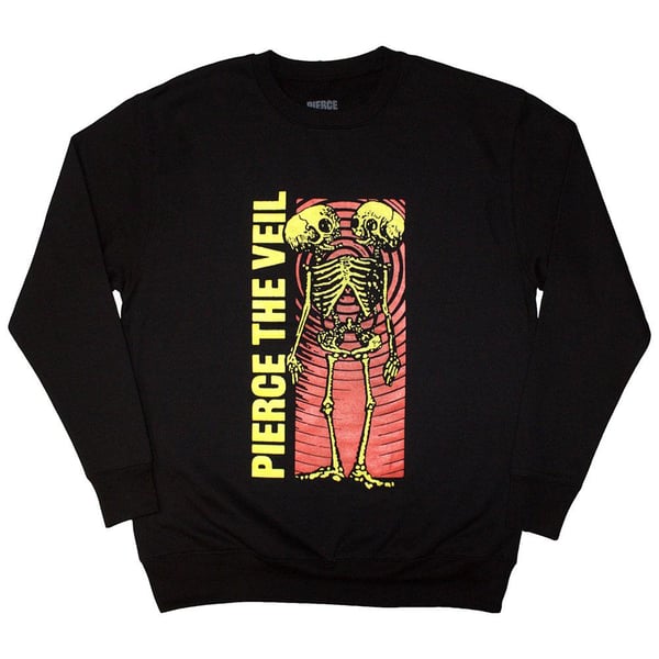 Pierce The Veil Unisex Adult Wavy Skeleton Sweatshirt