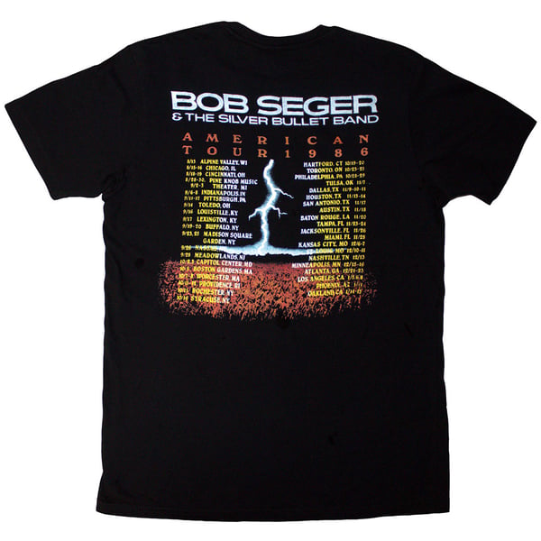 Bob Seger & The Silver Bullet Band Unisex Adult Tour ´86 Back Print T-Shirt