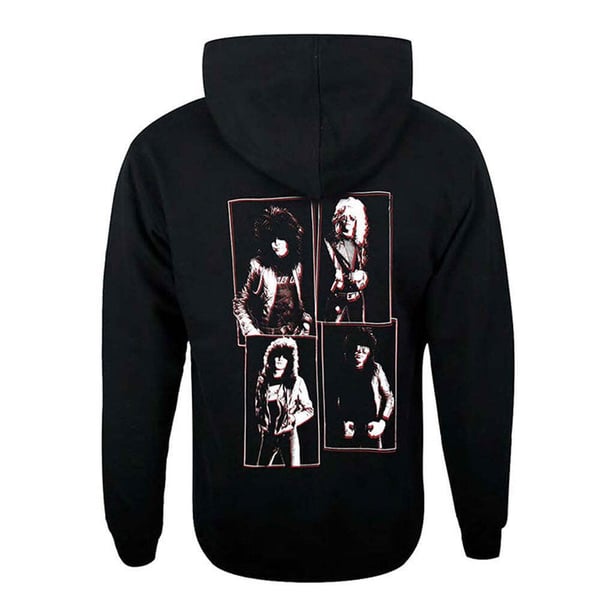 Motley Crue Unisex voksen 40 år tilbage printet med lynlås hættetrøje med fuld lynlås
