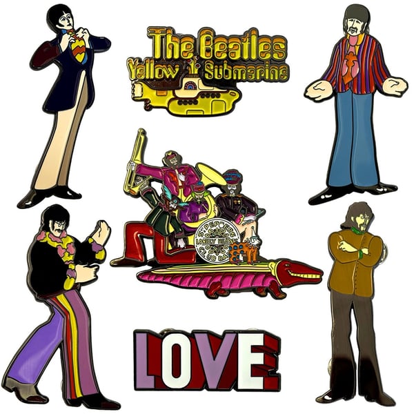 The Beatles Pin Badge (Pack of 7)