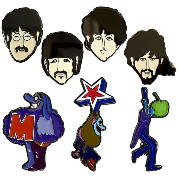 The Beatles Yellow Submarine Characters Badge Set (Pack of 7)