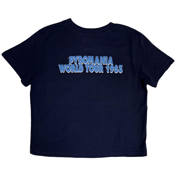 Def Leppard Womens/Ladies Pyromania World Tour 1983 Crop Top