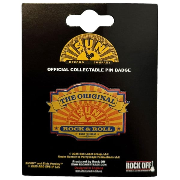 Sun Records Elvis The Original Pin Badge