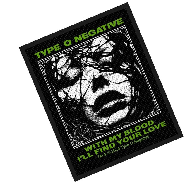 Type O Negative With My Blood Woven Patch