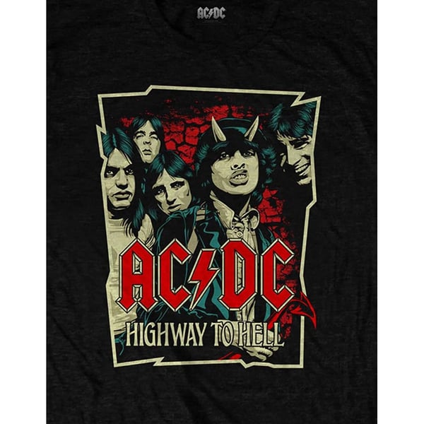 AC/DC Unisex T-shirt med skitse af Highway To Hell for voksne