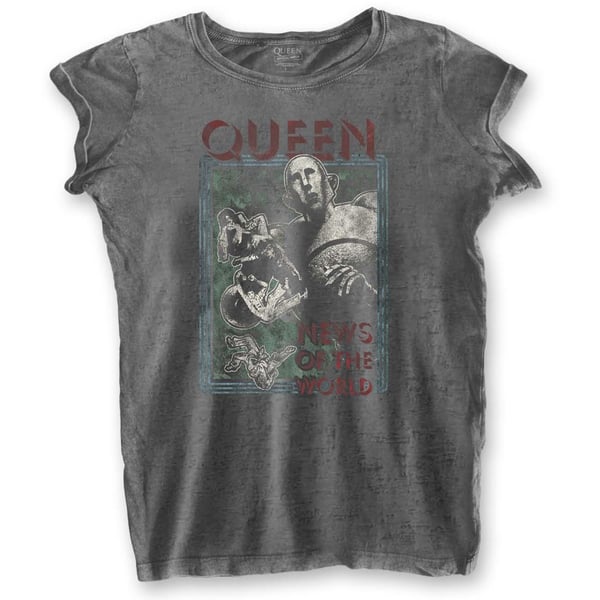 Queen Womens/Ladies News Of The World Burnout T-Shirt