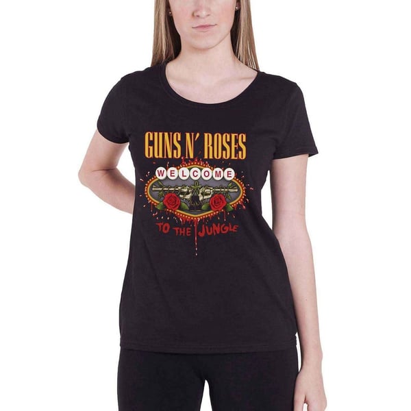 Guns N Roses Womens/Ladies Welcome to the Jungle T-Shirt Guns N Roses Womens/Ladies Welcome to the Jungle T-Shirt