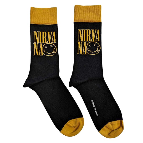 Nirvana Unisex Vuxen Ankelstrumpor med Staplad Logotyp