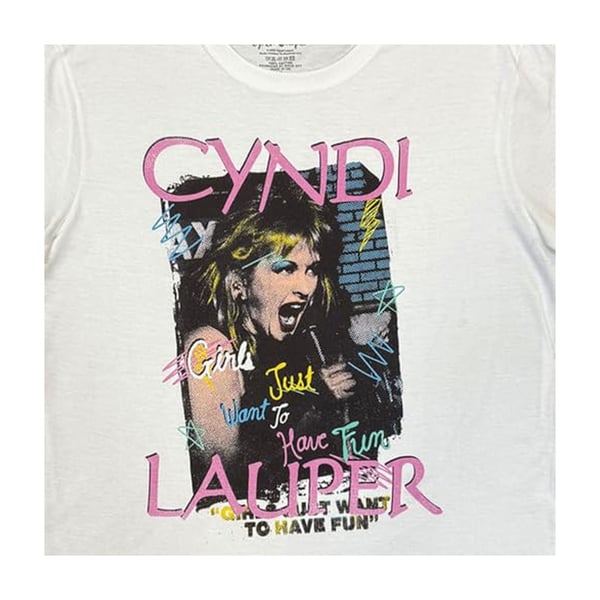 Cyndi Lauper Unisex Aikuisten Laulava T-paita
