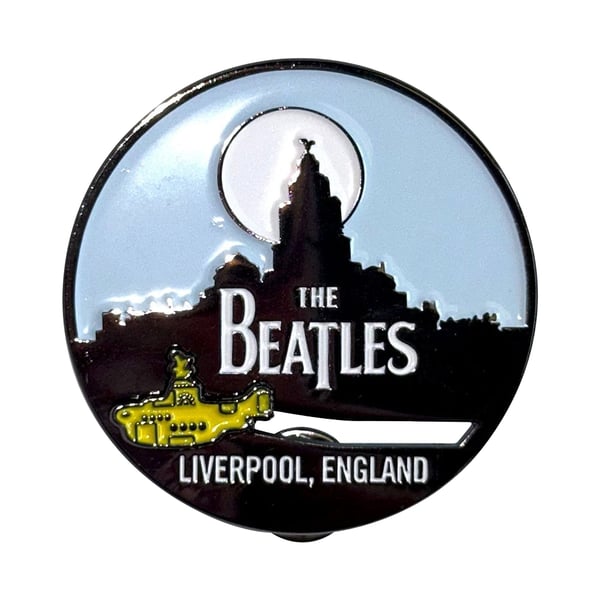 The Beatles Liverpool Skyline & Yellow Submarine Badge