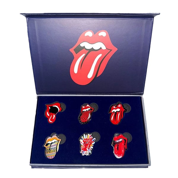 The Rolling Stones Tongues Evolution 2 Badge Set (Pack of 6)