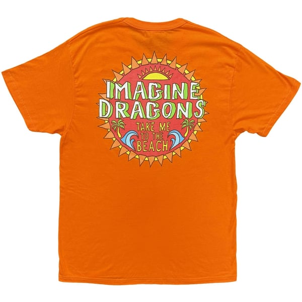 Imagine Dragons Unisex Adult Take Me To The Beach Back Print T-Shirt