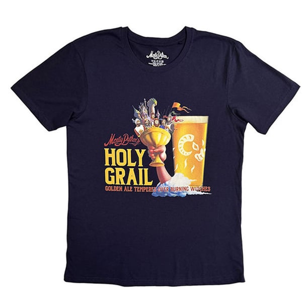 Monty Python Unisex Aikuisten Holy Grail Golden Ale T-paita