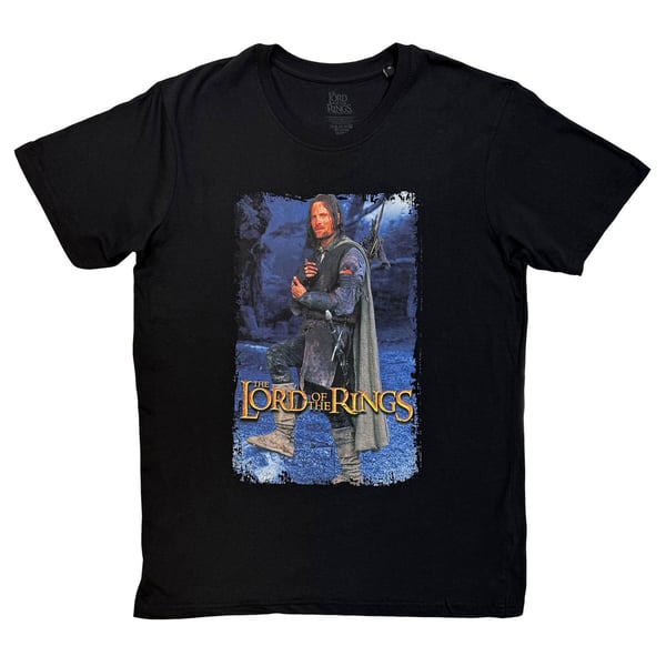 Taru sormusten herrasta Unisex aikuisten kunnianosoitus Aragorn seisova T-paita