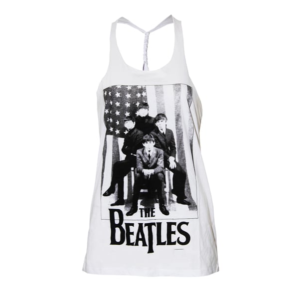 The Beatles Dam/Kvinnor Baby Doll Stars & Stripes Linne