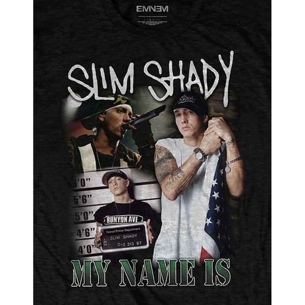 Eminem Unisex T-shirt til voksne Mit navn er Homage