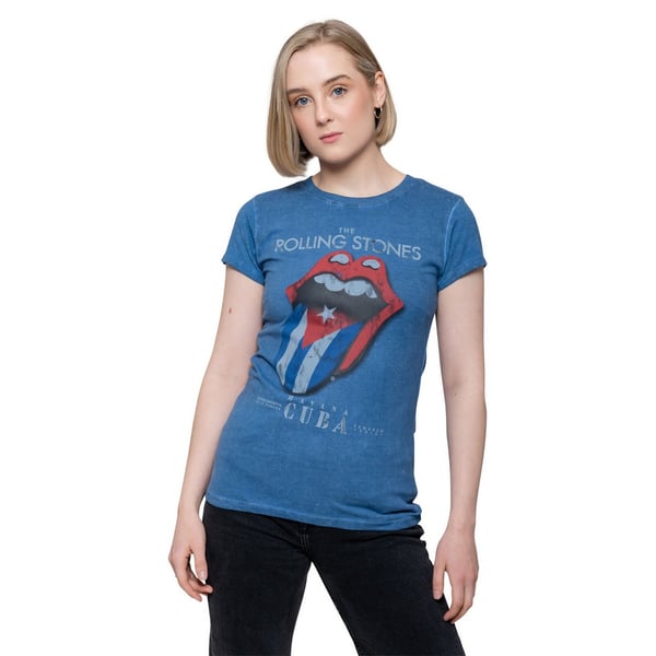 The Rolling Stones Womens/Ladies Havana Cuba T-Shirt