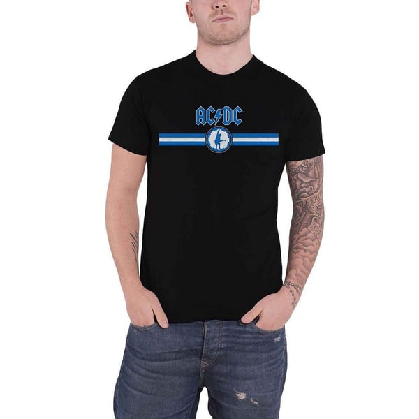 AC/DC Unisex Adult Stripe Logo T-Shirt