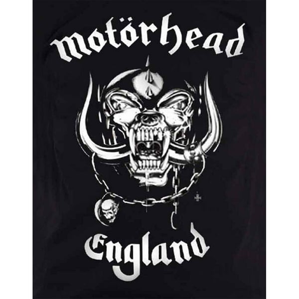 Motorhead Unisex Adult England Back Print T-Shirt