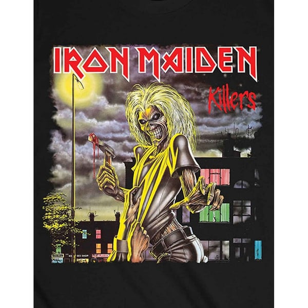 Iron Maiden Unisex Adult Killers V.2. Album Track List Back Print T-Shirt