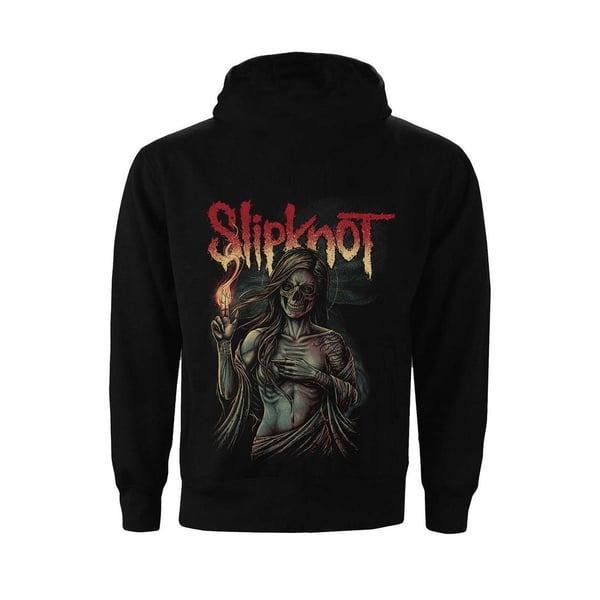 Slipknot Unisex Aikuisten Burn Me Away -selkäpainatuksella varustettu vetoketjullinen huppari