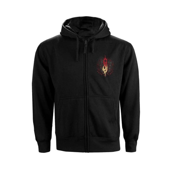 Slipknot Unisex Aikuisten Burn Me Away -selkäpainatuksella varustettu vetoketjullinen huppari