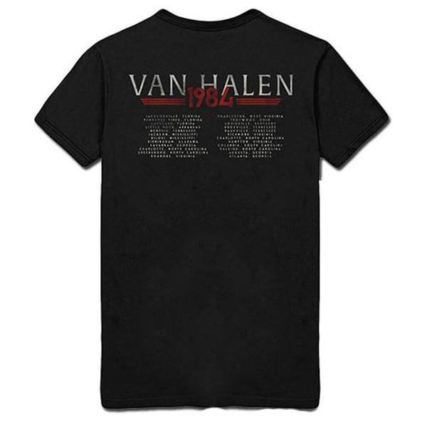 Van Halen Unisex Adult 84 Tour Back Print T-Shirt