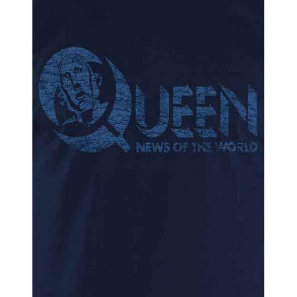 Queen Unisex Vuxen News Of The World Ryggtryck Logotyp T-Shirt