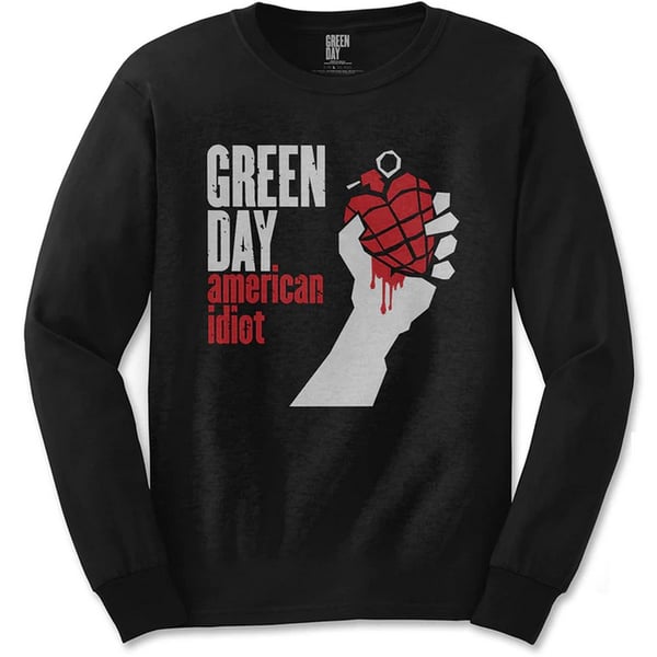 Green Day Unisex Aikuisten American Idiot -collegepaita Green Day Unisex Aikuisten American Idiot -collegepaita