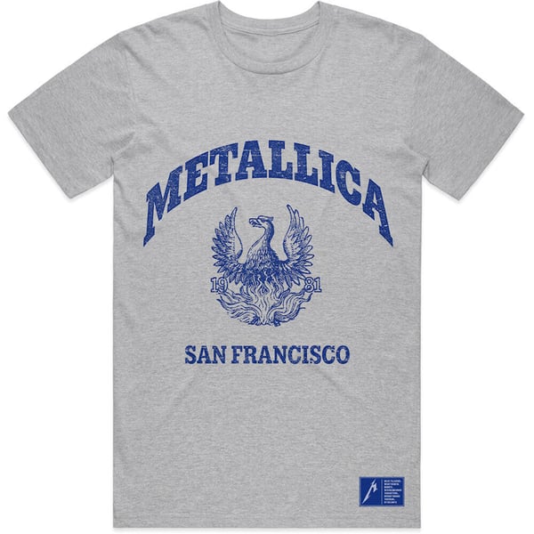 Metallica Unisex T-shirt med college-skjold for voksne