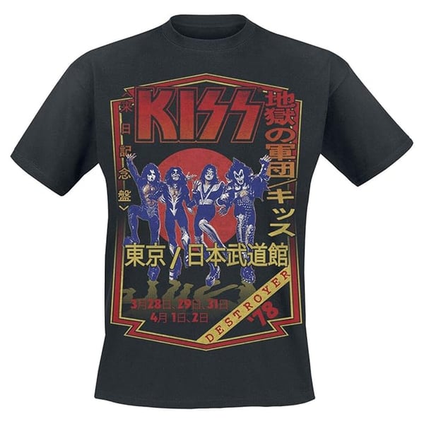 Kiss Unisex Adult Destroyer Tour 78 T-Shirt