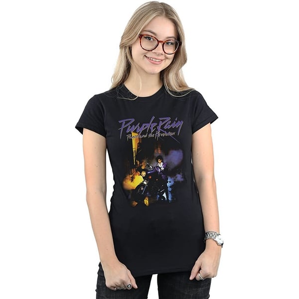 Prince Womens/Ladies Purple Rain Cotton T-Shirt