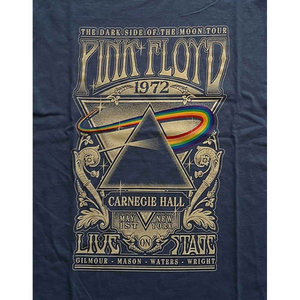 Pink Floyd Womens/Ladies Carnegie Hall Poster Cotton T-Shirt