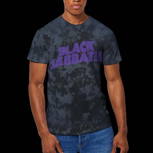 Black Sabbath Unisex T-shirt med bølget logo til voksne