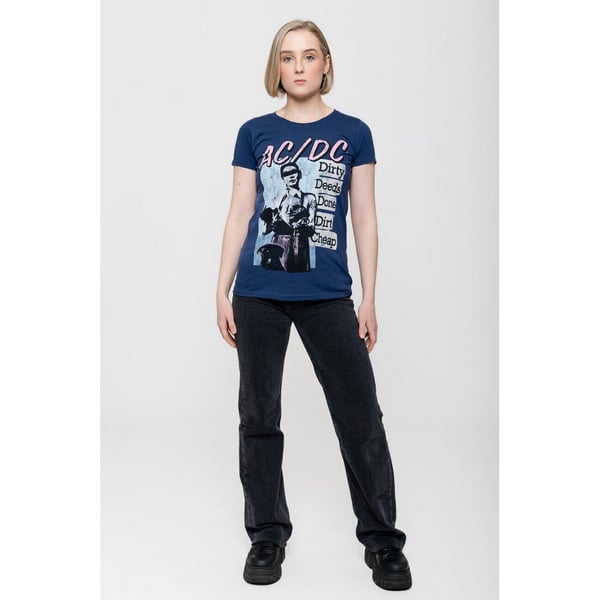AC/DC Womens/Ladies Dirty Deeds Done Dirt Cheap Vintage T-Shirt