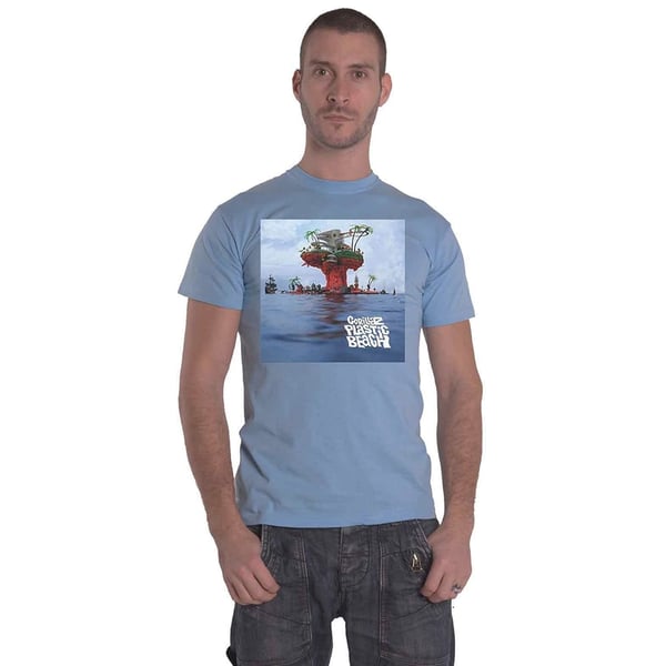Gorillaz Unisex Vuxen Plastic Beach T-shirt i Bomull