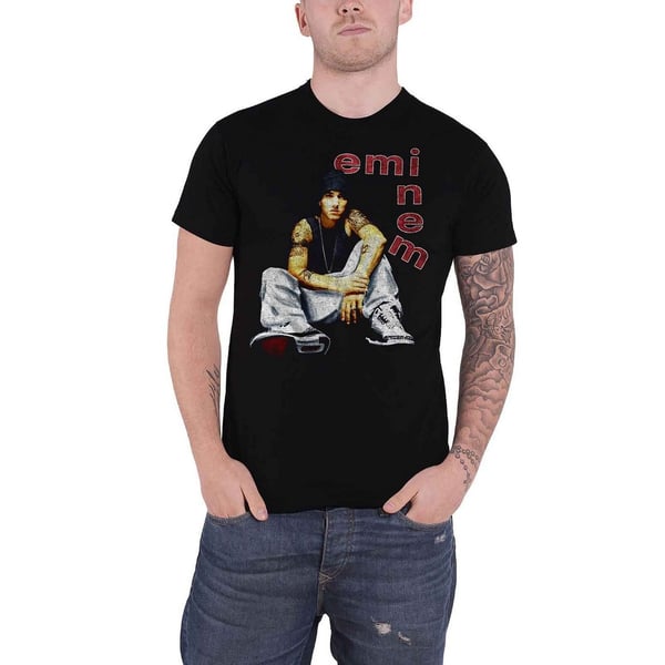 Eminem Unisex Vuxen Bokstäver Bomulls T-Shirt