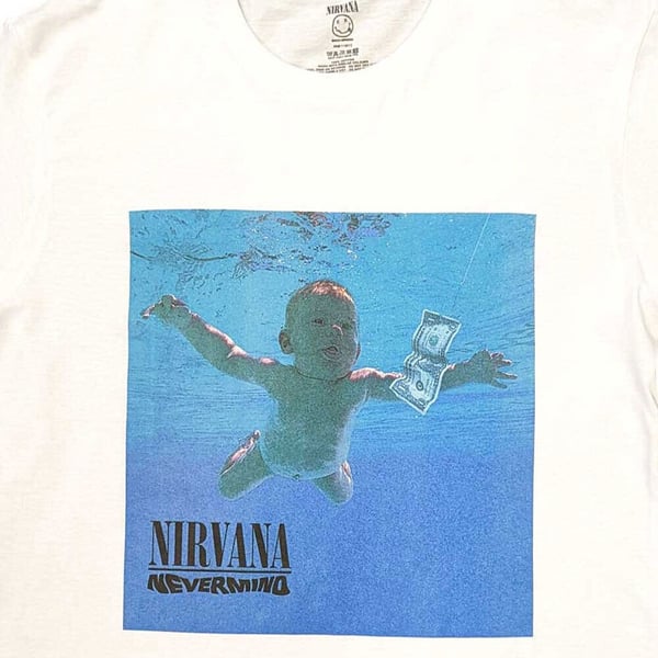 Nirvana Unisex Aikuisten Nevermind-albumin puuvillainen t-paita