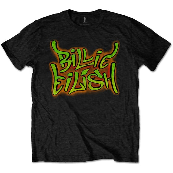 Billie Eilish Lasten/Nuorten Graffitti Puuvilla T-paita Billie Eilish Lasten/Nuorten Graffitti Puuvilla T-paita
