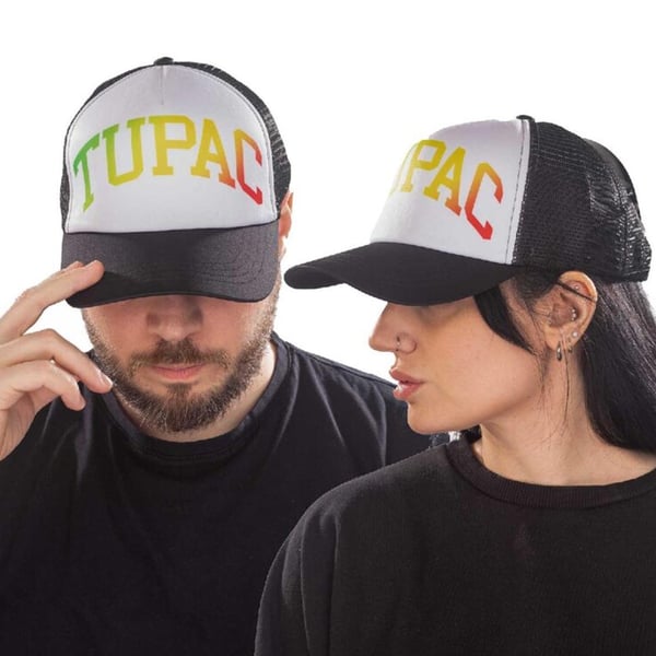 Tupac Shakur Unisex Adult Gradient Mesh Logo Baseball Cap