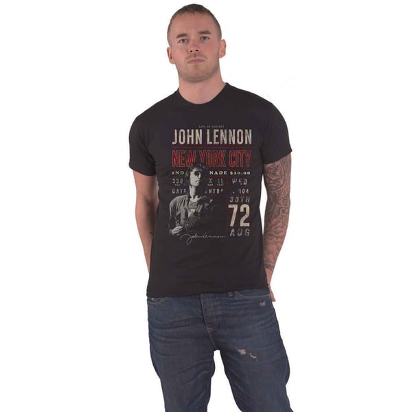 John Lennon Unisex Adult NYC 72 Cotton T-Shirt