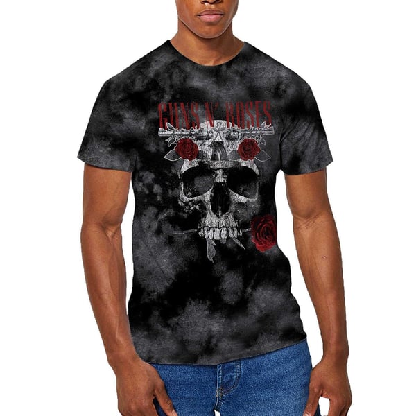 Guns N Roses Unisex voksen T-shirt med blomsterhoved med kranie
