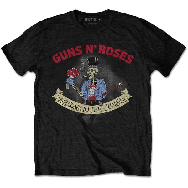 Guns N Roses Unisex Adult Vintage Skeleton Cotton T-Shirt