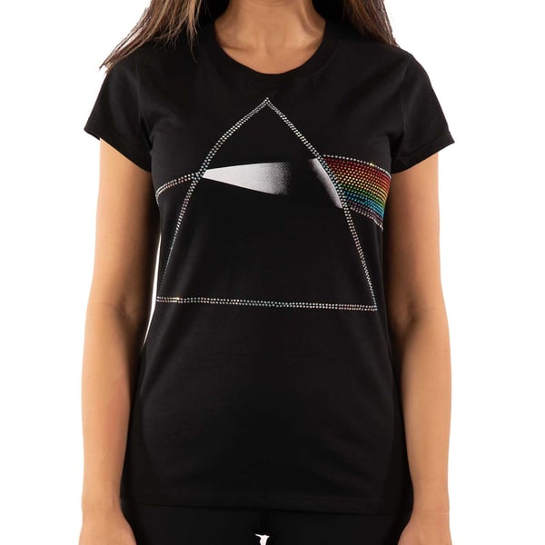 Pink Floyd Womens/Ladies Dark Side Of The Moon Embellished T-Shirt